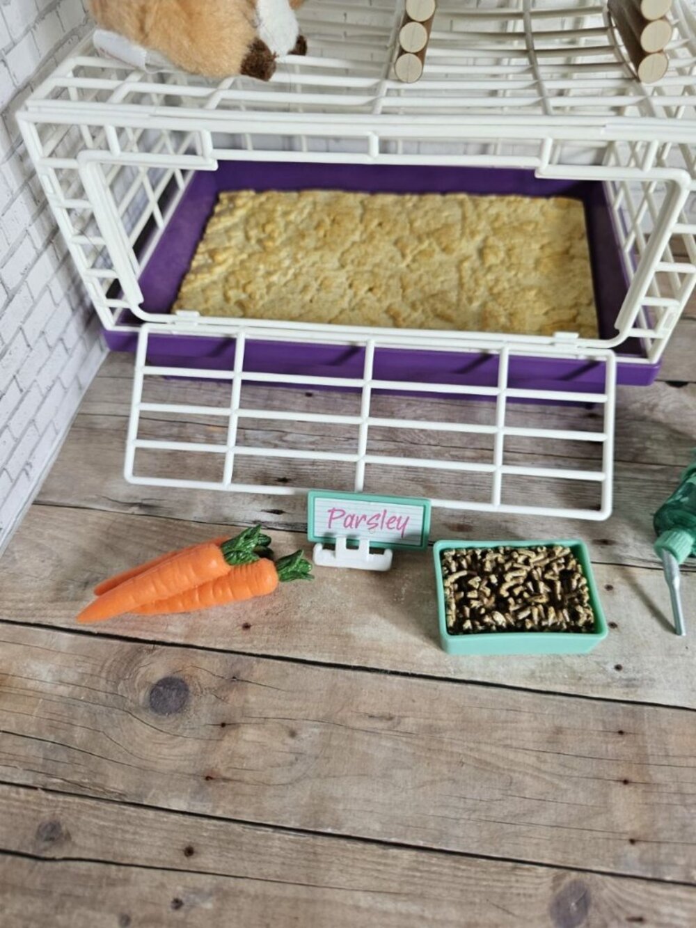 American Girl Courtney 1986 Parsley Guinea Pig Pet Cage Set Playset Archival - Picture 4 of 7